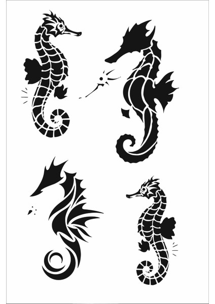 Stencil Sarayi Boyama Şablon Deniz - 4643