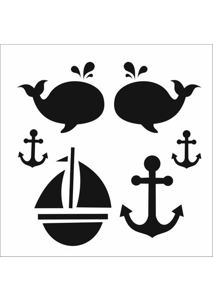 Stencil Sarayi Boyama Şablon Deniz - 7002