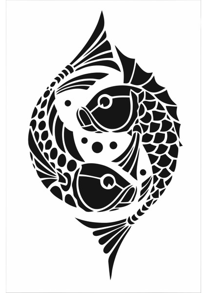 Stencil Sarayi Boyama Şablon Deniz - 4093