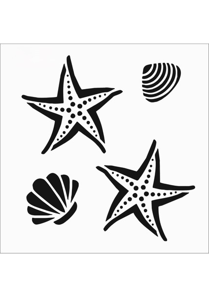 Stencil Sarayi Boyama Şablon Deniz - 4640