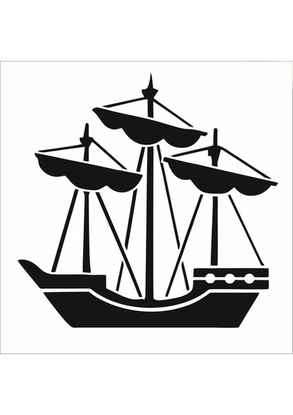 Stencil Sarayi Boyama Şablon Deniz - 8516