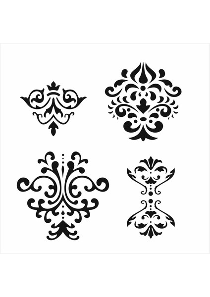 Stencil Sarayi Boyama Şablon Desenler - 4103