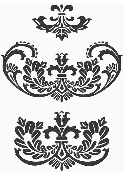 Stencil Sarayi Boyama Şablon Desenler - 4582