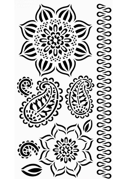 Stencil Sarayi Boyama Şablon Desenler - 4627