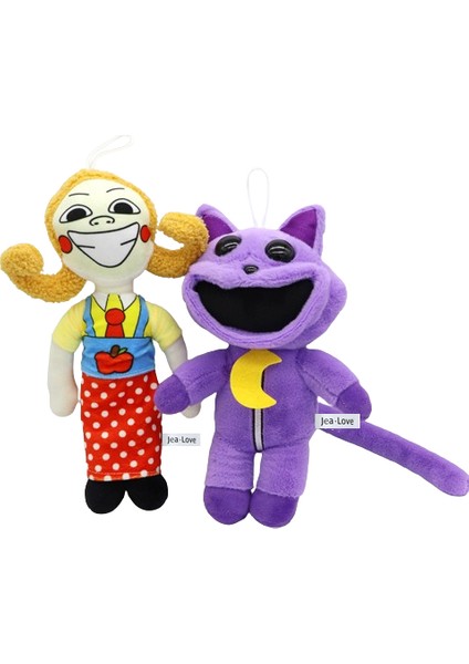 JeaLove Jea.love 2 Korkunç Gülümseyen Hayvan Peluş Oyuncaklar (Yurt Dışından)