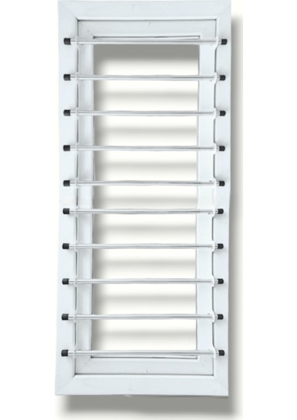 -5 Çubuklu Beyaz (45 Cm-80 Cm) Çocuklar İçin Pencere Güvenlik Sistemleri, Portatif Pencere Korkuluğu.