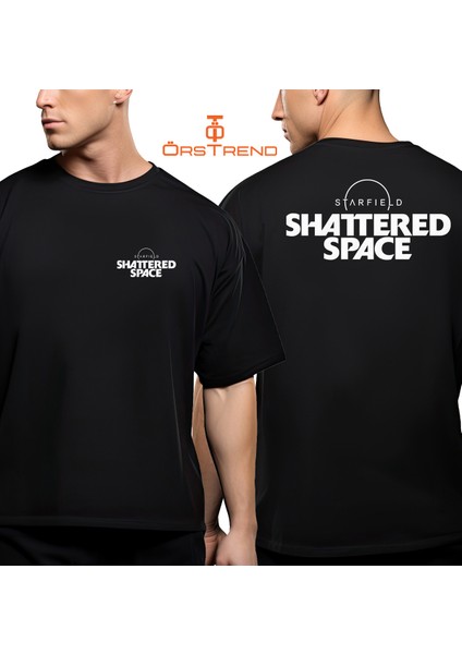 Starfield Shattered Space Baskılı Oversize Tişört