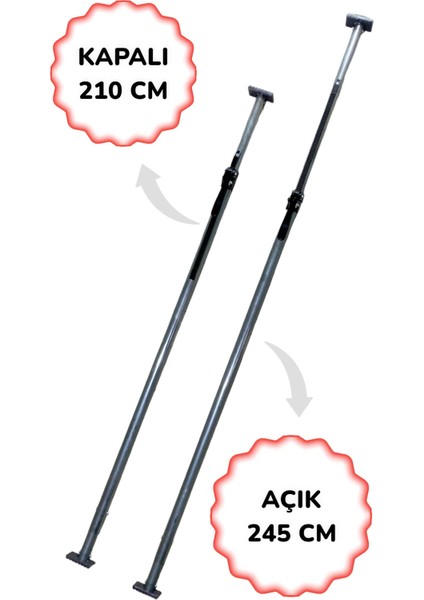 Kargo Yük Tutucu (Alüminyum) 210 - 245 cm