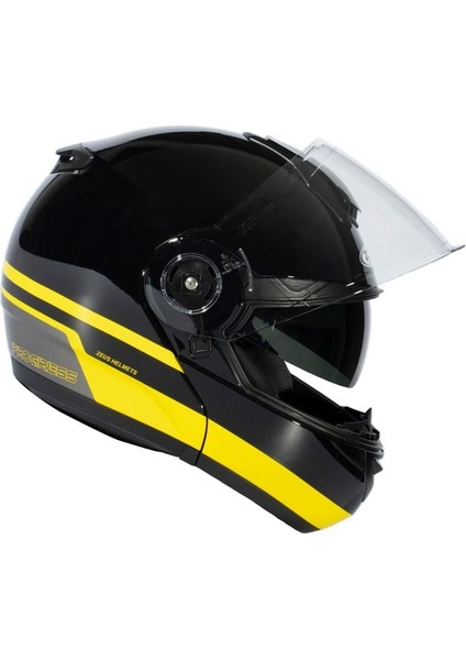 ZS-3050 Be6 Black Yellow Çene Açılır Kask modelleri