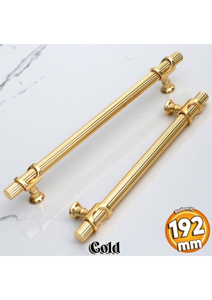Arsin Altın Metal Kulp 192 Mm-19.2 cm Mobilya Çekmece Dolap Kapak Mutfak Dolabı Kulpları Kulbu Kulpu