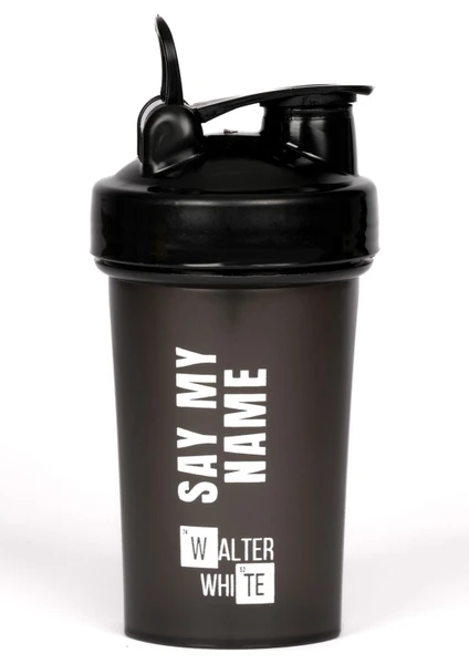 Walter White Protein Shaker,karıştırıcı Shaker,sporcu Shaker,antreman Shaker Siyah 550 ml