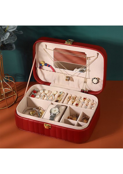 Büyük Kapasiteli Mücevher Kutusu Toz Geçirmez Saklama Kutusu Kilitli (Yurt Dışından) modelleri