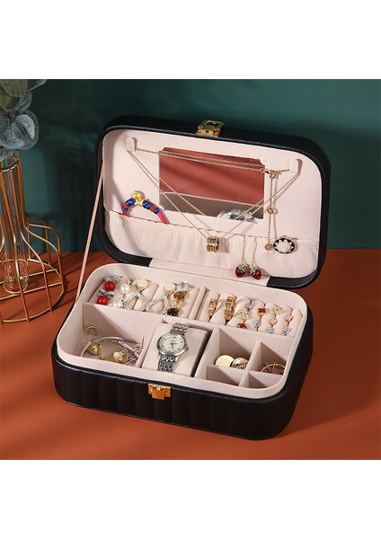 Büyük Kapasiteli Mücevher Kutusu Toz Geçirmez Saklama Kutusu Kilitli (Yurt Dışından) indirimleri