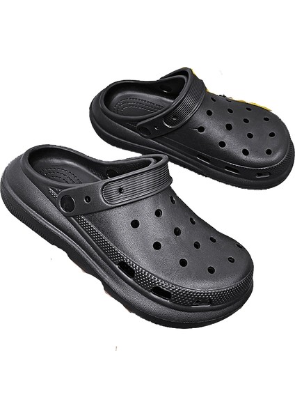 Kalın Tabanlı Crocs Erkek Sandalet Hafif, Nefes Alabilir Plaj Ayakkabısı (Yurt Dışından)
