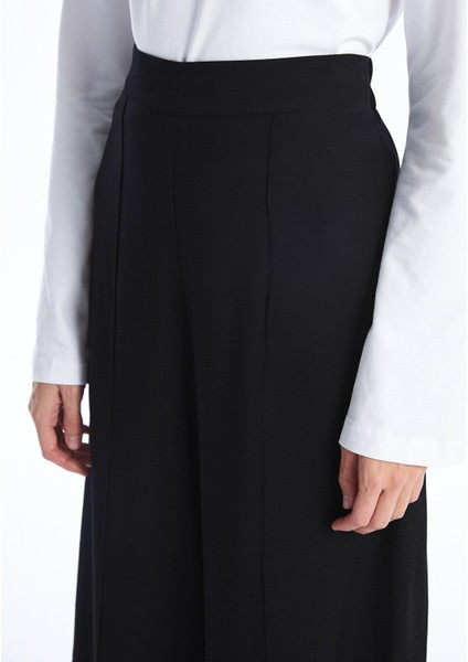 Lcw Modest Beli Lastikli Düz Geniş Paça Kadın Pantolon
