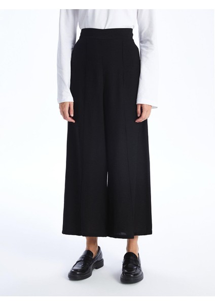 Lcw Modest Beli Lastikli Düz Geniş Paça Kadın Pantolon