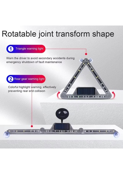 Acil Durum Üçgen Araba Uyarı LED Lambası Kaza Uyarı Işığı Reflektör