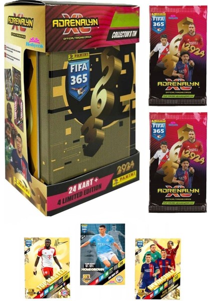Adrenalyn Fifa 365 - 2024 Trading Card Tin Box - Metal Kutulu Futbolcu Kartları ( 1 Kutu )