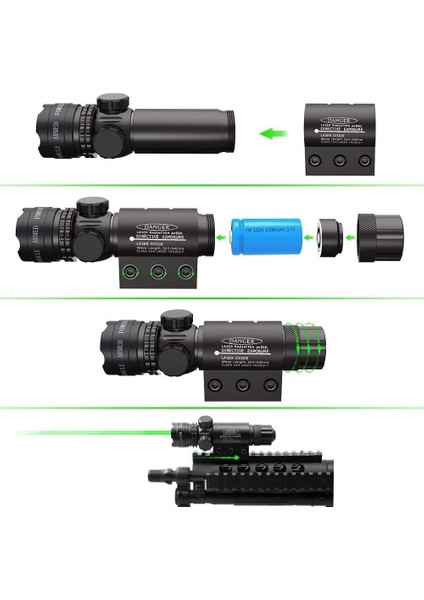 Taktik Ayarlanabilir Yeşil Lazer Sight Dot