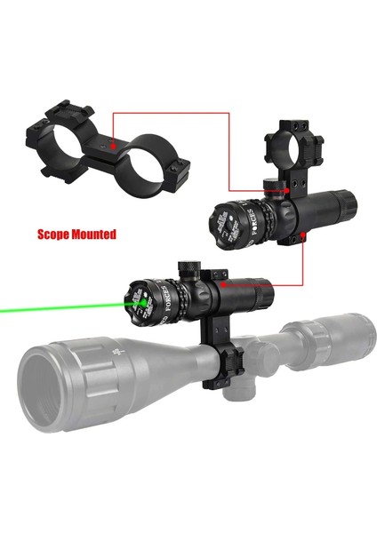 Taktik Ayarlanabilir Yeşil Lazer Sight Dot