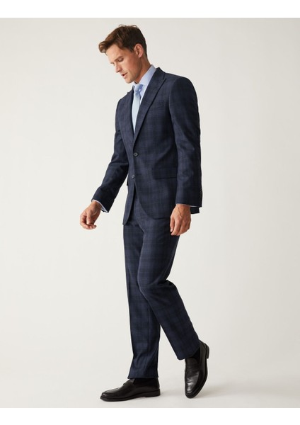 Regular Fit Ekose Desenli Ceket modelleri