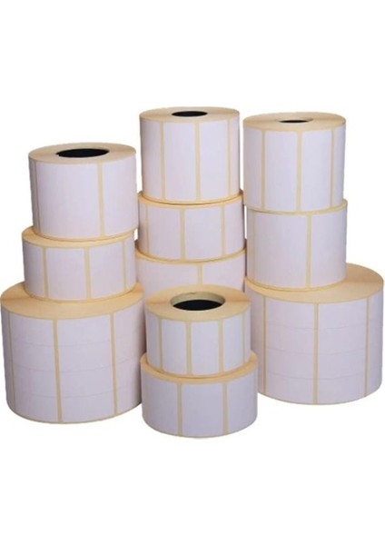 Kirtasiyejet Etiket Termal Etiket 30 x 50 mm 10,000 Adet Termal Barkod Etiketi 1.000 Sarımlı 10 Rulo