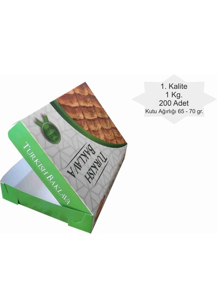 Yol Matbaa Baklava Kutusu 1 Kg. ( 200 Adet )