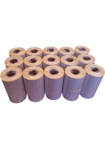 Kirtasiyejet Etiket Termal Etiket 80 x 100 mm 12.000 Adet Termal Barkod Etiketi 400 Sarımlı 30 Rulo