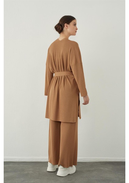 Camel Boru Paça Basic Triko Pantolon fırsatları