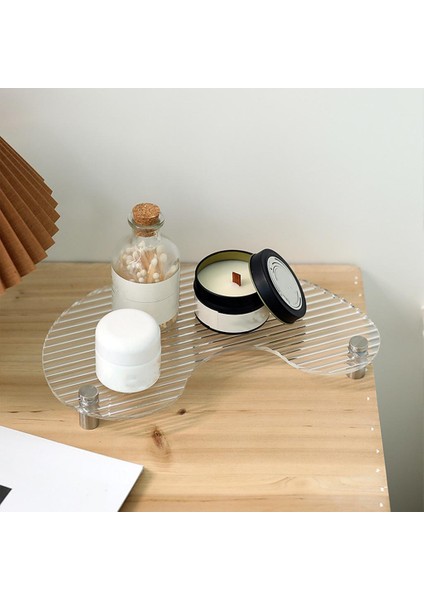 Akrilik Tepsi Şeffaf Depolama Tepsisi Tepsisi Kozmetik Takı Ör 28X19X3.5 cm (Yurt Dışından)