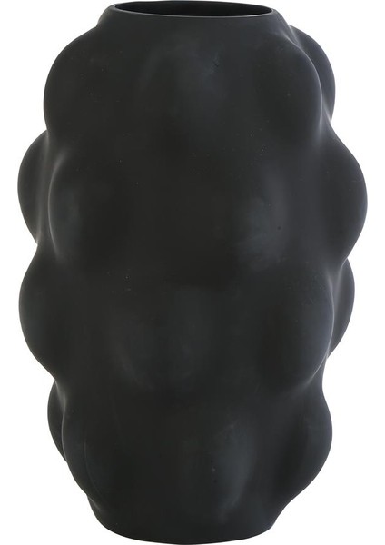 Siyah Kabarcık Cam Vazo 1 21,5*21,5*32 cm AK.JK0030