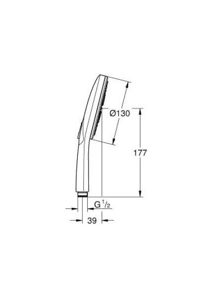 El Duşu 3 Akışlı 13 cm Smartactive Phantom Black - 22127KF0