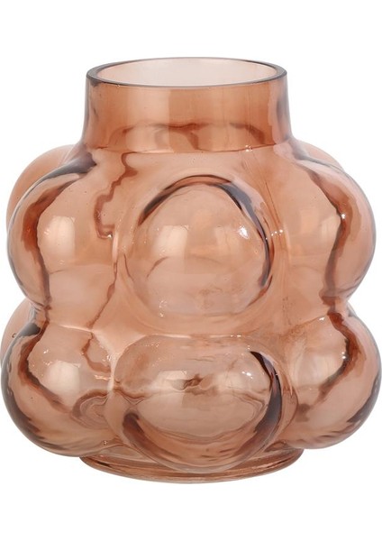 Kısa Kabarcık Cam Vazo 1 14,5*14,5*15 cm AK.JK0033