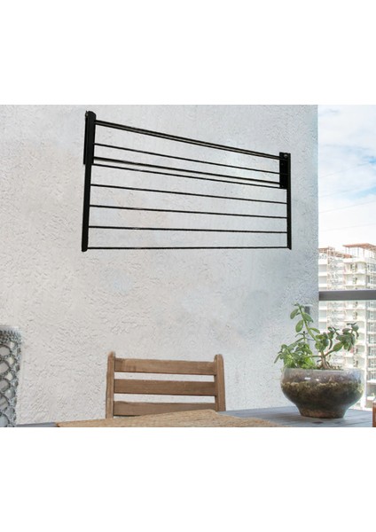 HE Dizayn Aksesuar Duvara Monte Katlanabilir Çamaşır Askısı - 60X30 cm