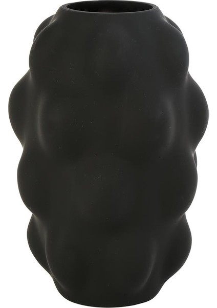 Siyah Kabarcık Cam Vazo 2 18,5*18,5*28 cm AK.JK0032