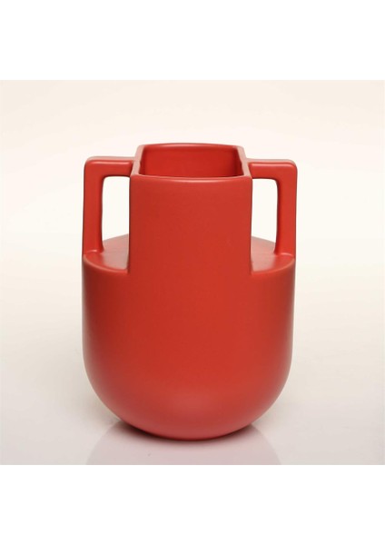 Handle Kırmızı Vazo Orta 16*16*20 cm AK.JL0038