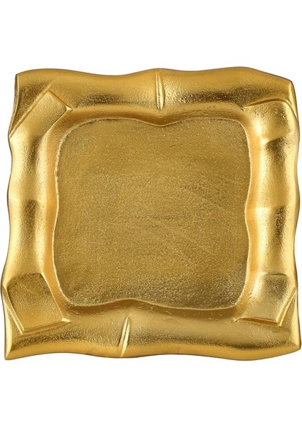 Gold Dekoratif Kare Tepsi 31*31*4 cm AK.IU0308