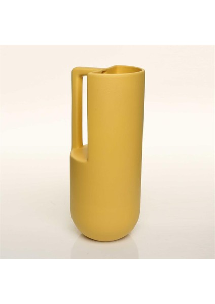 Handle Sarı Vazo Büyük 12*12*29 cm AK.JL0043