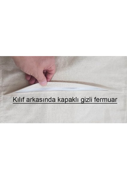 2'li Düz Keten Kumaş Otantik Dekoratif Kırlent Kılıfı Naturel NATUREL-40 x 40 cm fiyatları