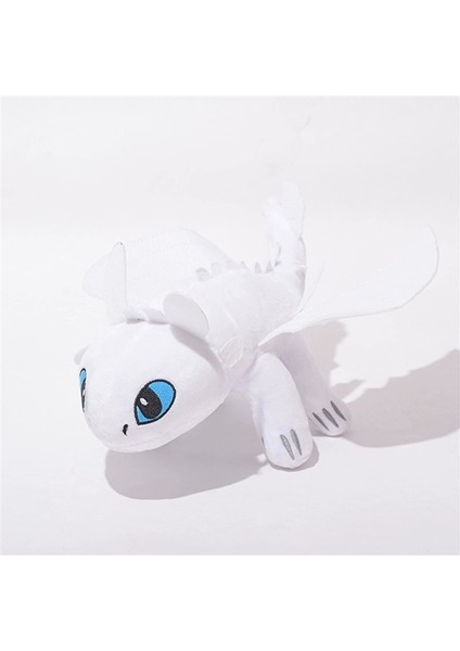 Ejderhanı Nasıl Eğitirsin Peluş Oyuncak Siyah ve Beyaz Ejderha Peluş Oyuncak 27CM (Yurt Dışından)