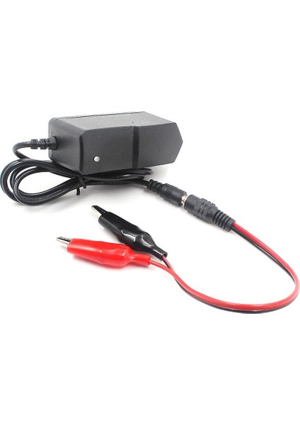 12V 1000MA Kurşun Asit Kuru Akü Şarj Adaptörü Akü Takviye Cihazı Soketli Krokodilli