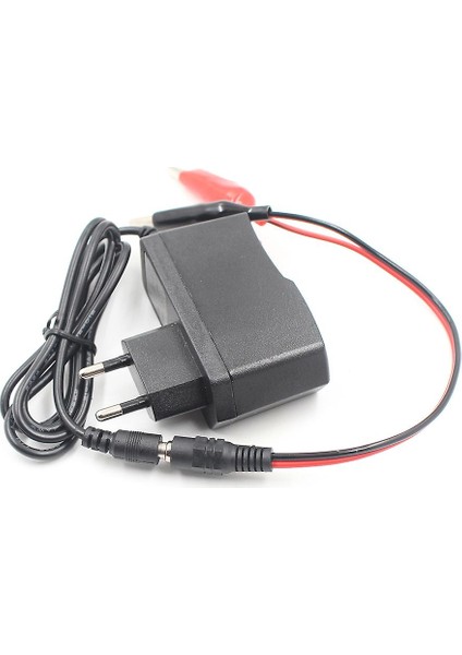 12V 1000MA Kurşun Asit Kuru Akü Şarj Adaptörü Akü Takviye Cihazı Soketli Krokodilli