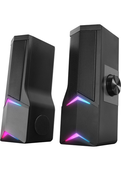 Elegant X10 2.0 Bluetoothlu Rms 3W*2 Rgb Işıklı Multimedia USB 5V 45DB Gaming Oyuncu Speaker