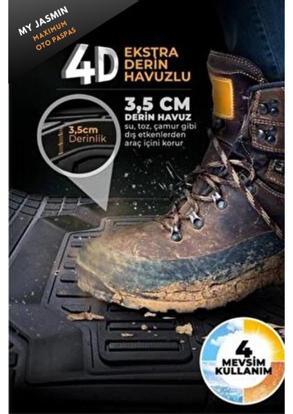 Tofaş Murat 1984 Model Aron 4d Havuzlu Siyah Paspas
