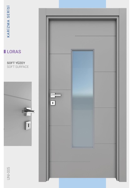 Melamin Karizma Loras Beş Camlı Oda Kapısı, 86/204/14-17 cm fiyatları
