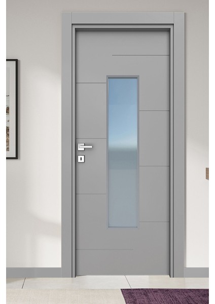 Melamin Karizma Loras Beş Camlı Oda Kapısı, 76/204/14-17 cm