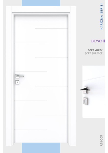 Melamin Karizma Beş Oda Kapısı, Beyaz, 86/204/14-17 cm fiyatları