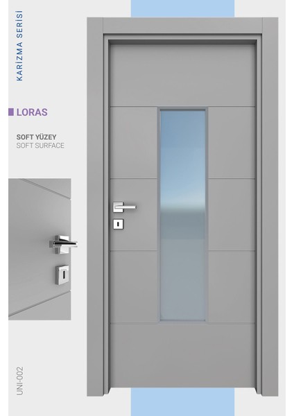 Melamin Karizma Loras Iki Camlı Oda Kapısı, 86/204/18-27 cm fiyatları