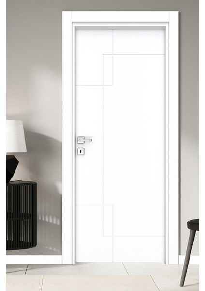 Melamin Karizma Yedi Oda Kapısı, Beyaz, 86/204/9-13 cm