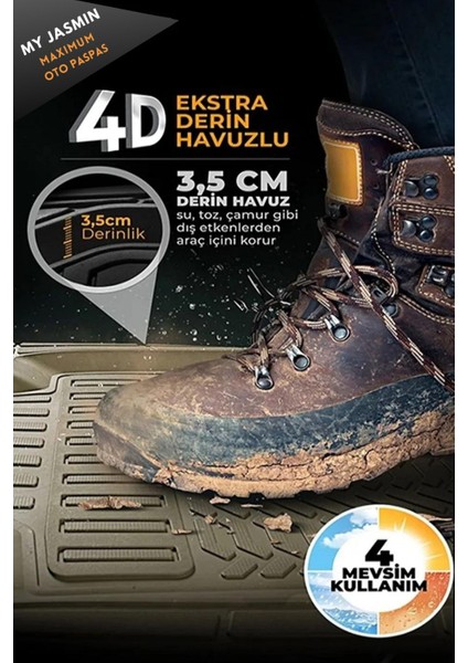 Tofaş Şahin 2007 Model Aron 4d Havuzlu Bej Paspas